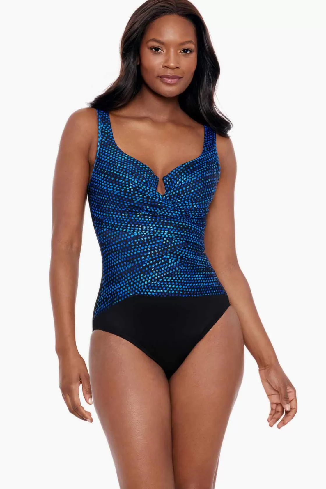 Dot Com Layered Escape One Piece Swimsuit | Miraclesuit Cheap