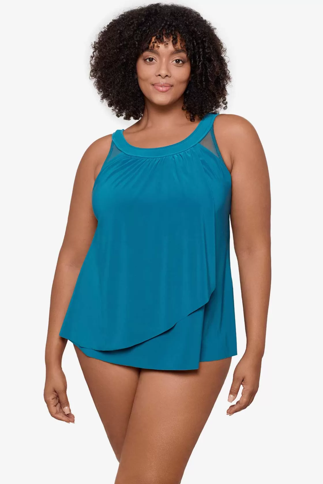 Plus Size Illusionists Ursula Underwire Tankini Top | Miraclesuit Hot