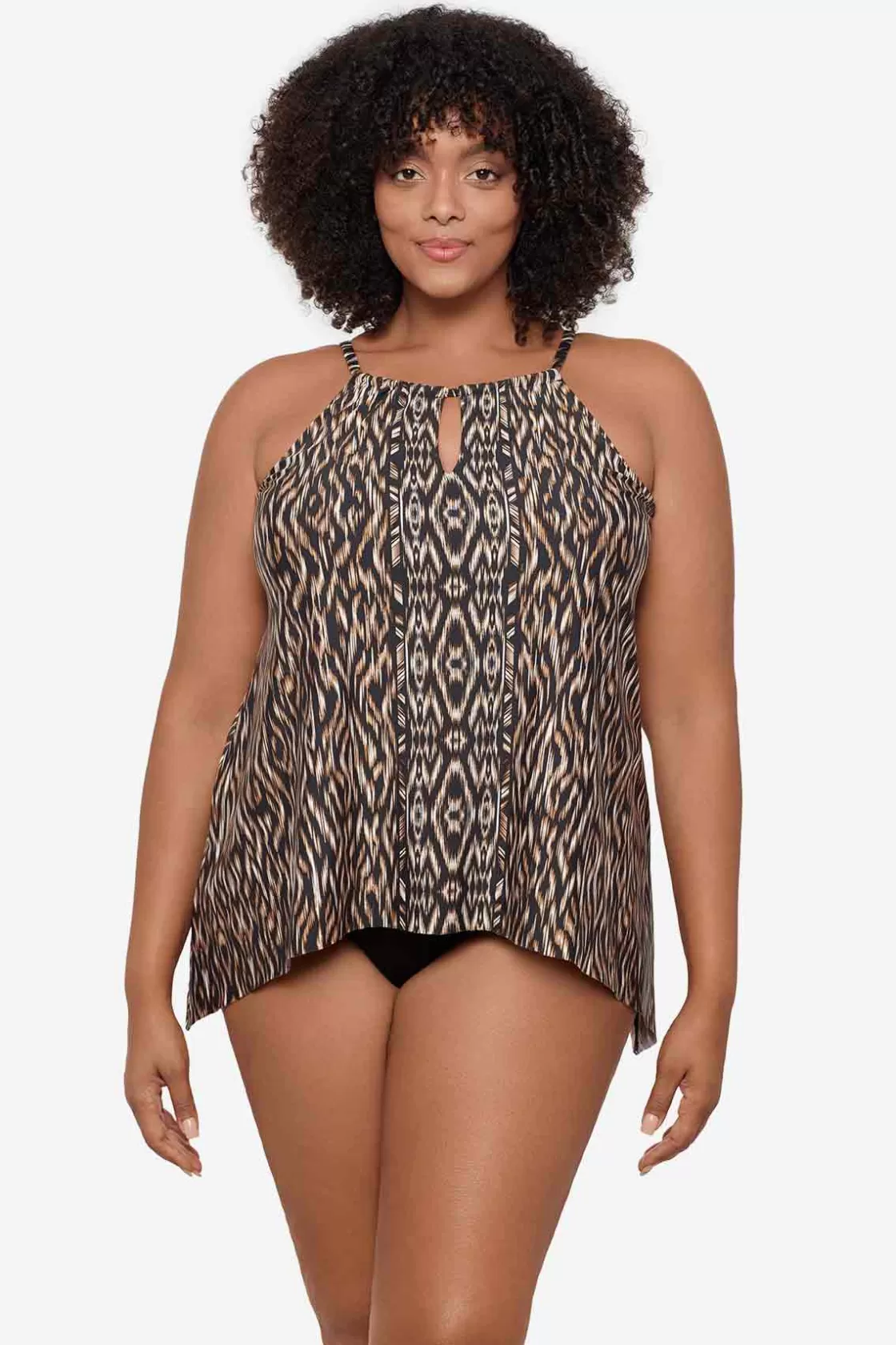 Plus Size Topkapi Peephole Tankini Top | Miraclesuit Fashion