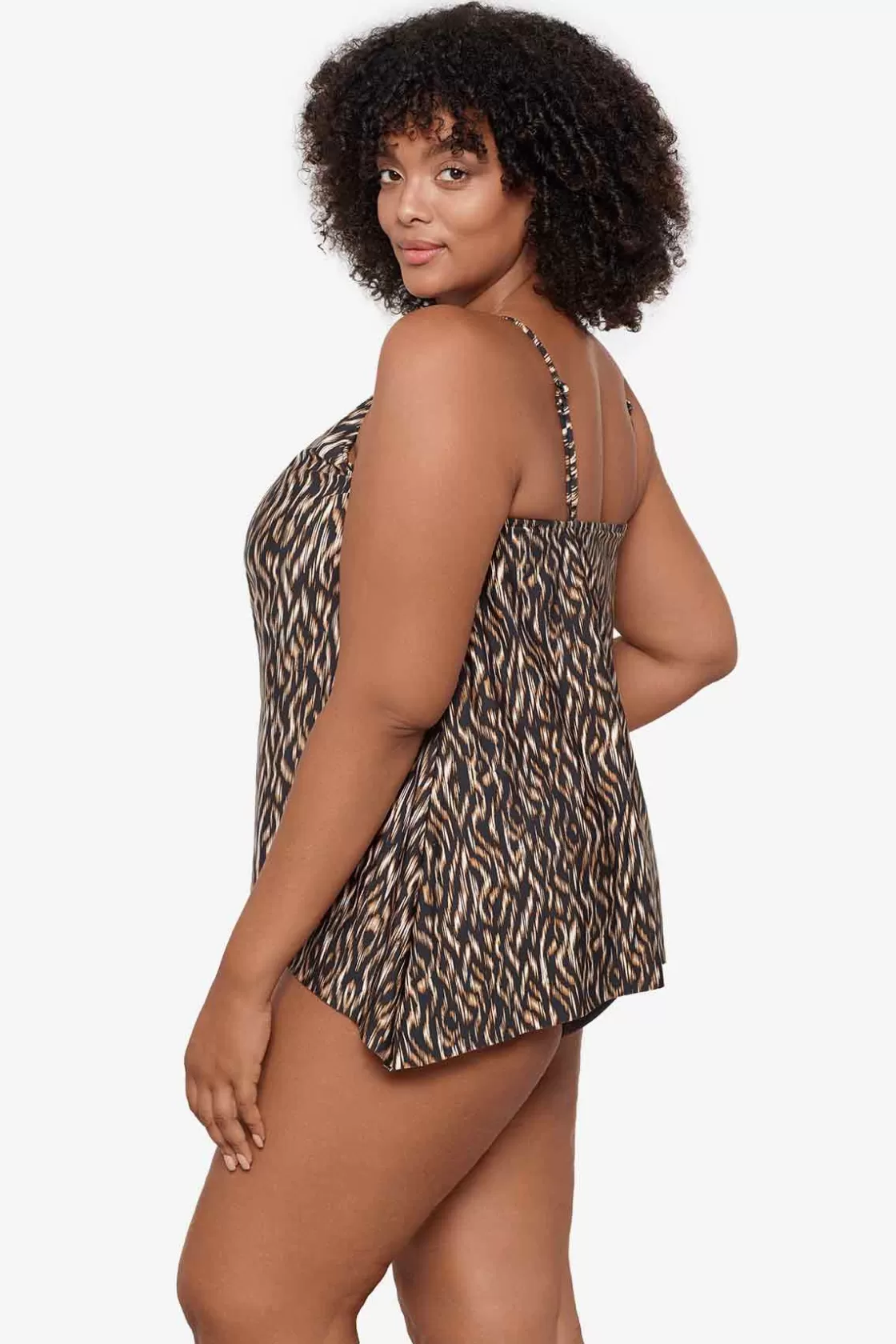 Plus Size Topkapi Peephole Tankini Top | Miraclesuit Fashion