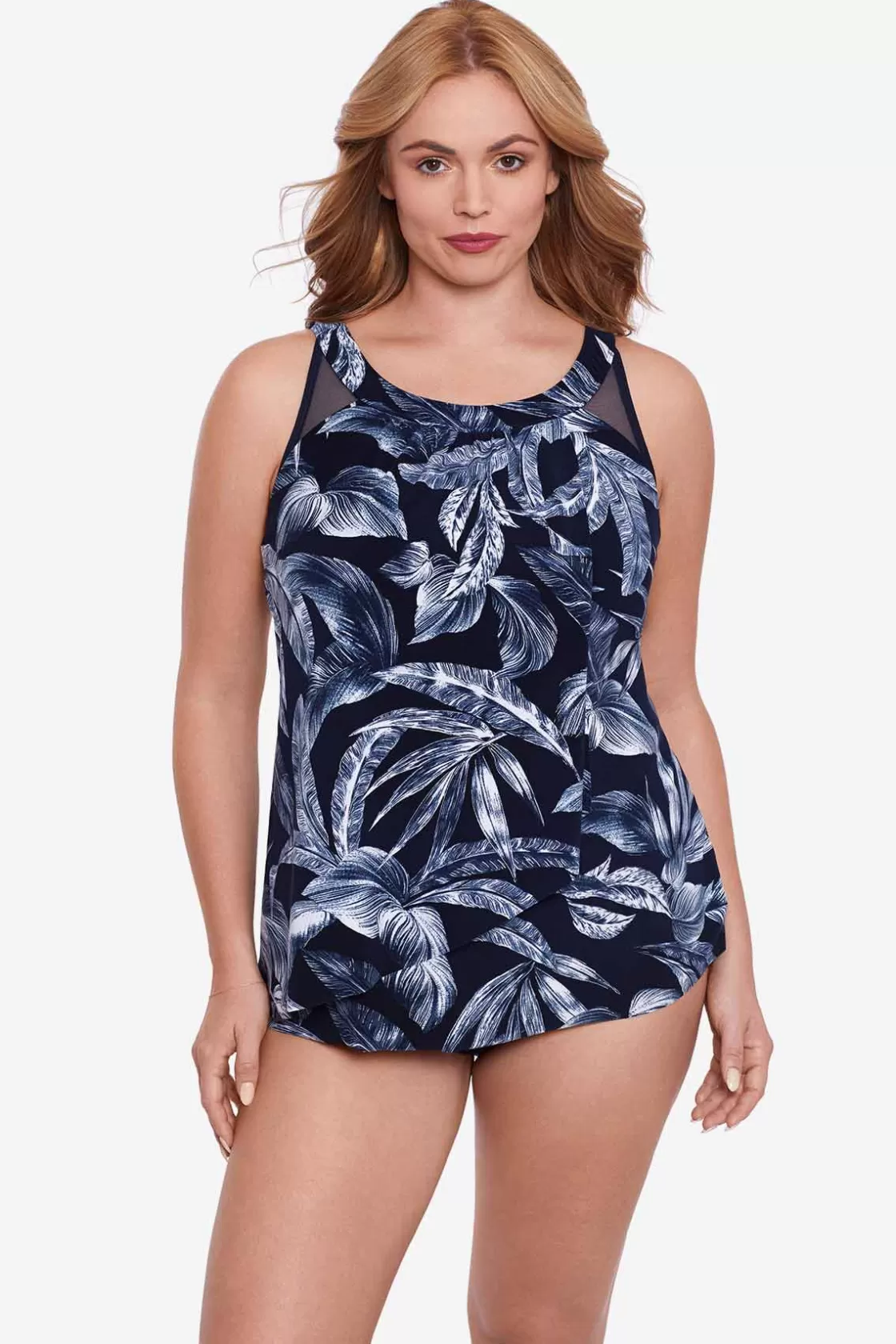 Plus Size Tropica Toile Ursula Tankini Top | Miraclesuit Hot